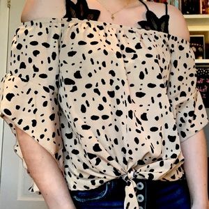 S SHEIN off the shoulder blouse